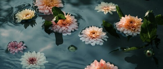 flowers on the water, Generative AI