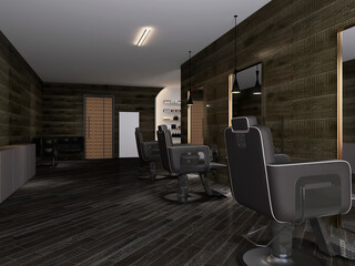 Beauty salon interior 3d render, 3d illustration