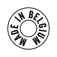 Made in Belgium text emblem stamp, concept background