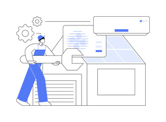 Air conditioning abstract concept vector illustration.