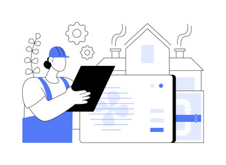 Ventilation system abstract concept vector illustration.