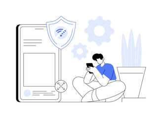 Progressive web app abstract concept vector illustration.