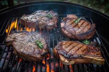 steak on the grill tasty barbecue - generative ai