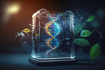 Obraz premium illustration of human DNA