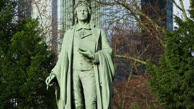 Schiller Monument Statue in Frankfurt Germany