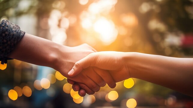 Handshake Between Two People