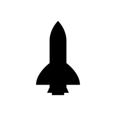 Rocket silhouette illustration astronaut vehicle icon. Rocket launch vector missle spaceship future speed cartoon concept. - obrazy, fototapety, plakaty