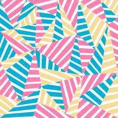 Abstract background with colorful triangular stripes pattern. Party celebration background