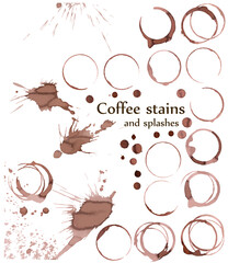 Set of coffe/wine stains