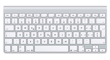 Apple keyboard, realistic illustration
