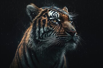 Obraz premium A beautiful tiger in its natural environment Generative AI