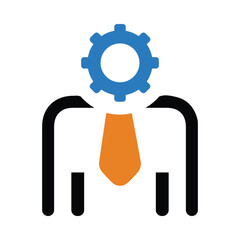 gear, wheel, man, administration icon