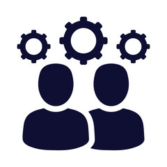 gear, wheel, man, administration icon