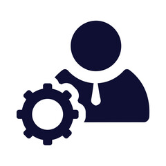 gear, wheel, man, administration icon