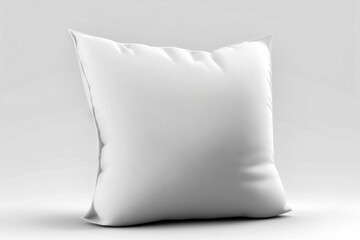 White pillow, isolated on a white background.