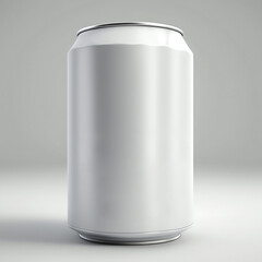 Aluminum can on white background.