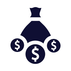 money, fund, cash, dollar, bank icon