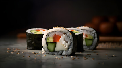 sushi on a plate