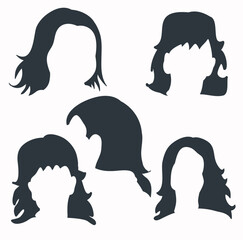 Girl Hair Silhouette or Black Silhouette 