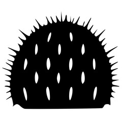 black and white of cactus icon
