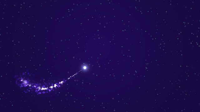 Video de estrella o lucero surcando el cielo nocturno estrellado. Cumpliendo un deseo.