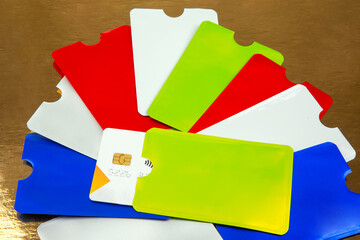 colored protective case for a bank card