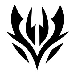 black and white of icon shape