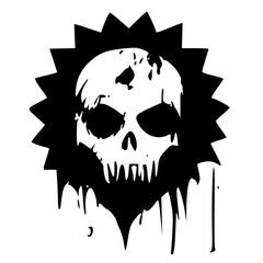 black and white of ghost icon