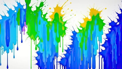 Fototapeta premium Multicolored paint stains on a white background
