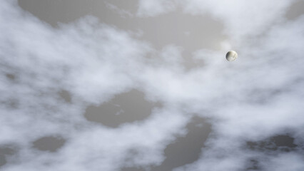 night sky, moon and clouds