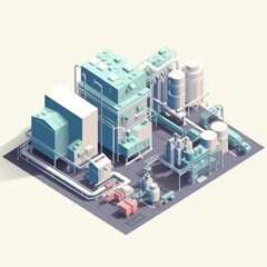 isometric view of a plant recycling