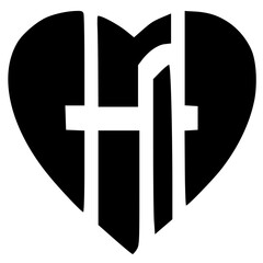 black and white of icon shape