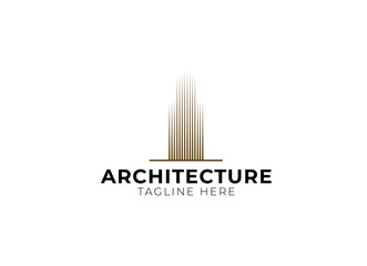 Minimalist Architecture, Building, Construction logo design template. 