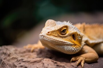 Obraz premium Friendly Bearded Dragon, created with Generative AI technology