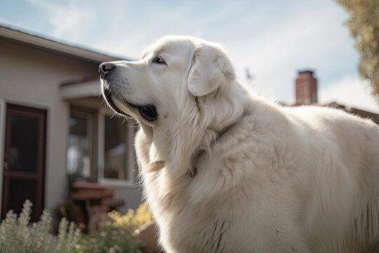 Gentle Great Pyrenees, created with Generative AI technology