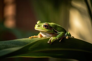 Colorful Tree Frog, created with Generative AI technology