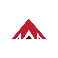 mountain camp logo simple illustration.