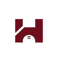 letter H house logo simple minimalist logo icon.