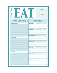 (Sea) What to EAT memo Planner. 