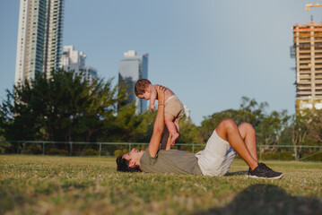 "Modern dad life: balancing urban energy and gentle parenting"

