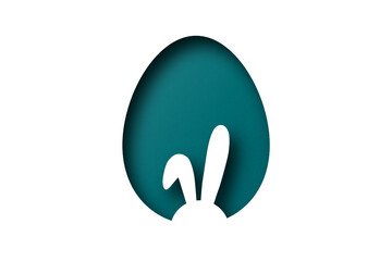 Green paper cut to form an Easter egg pattern. overlay paper