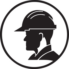 Simple black and white contractor vektor logo