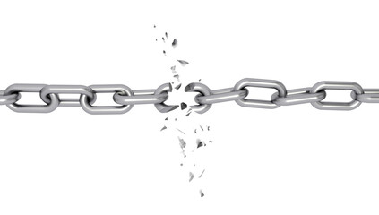 chain horizontal silver broken shuttered
