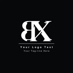Fototapeta premium creative modern initial BX XB B X