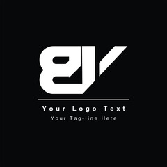 BV VB initial based Alphabet icon logo