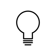 Bulb icon, creative lamp symbol. Modern, simple flat vector illustration for web site or mobile app.eps