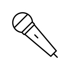 Microphone vector icon, mic flat symbol illustration for web site or mobile app 