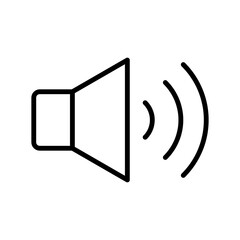  Sound vector icon, music volume symbol flat illustration on white background..eps