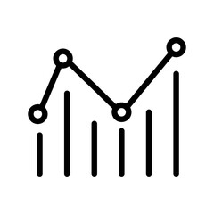  statistics vector icon, infographic chart symbol flat illustration on white background..eps