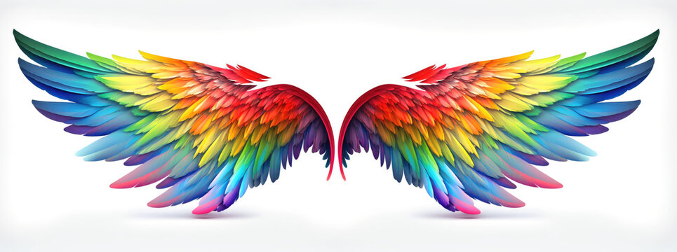 Premium Vector  Gold feather wings. glowing wings. paradise angel wings.  flame wings